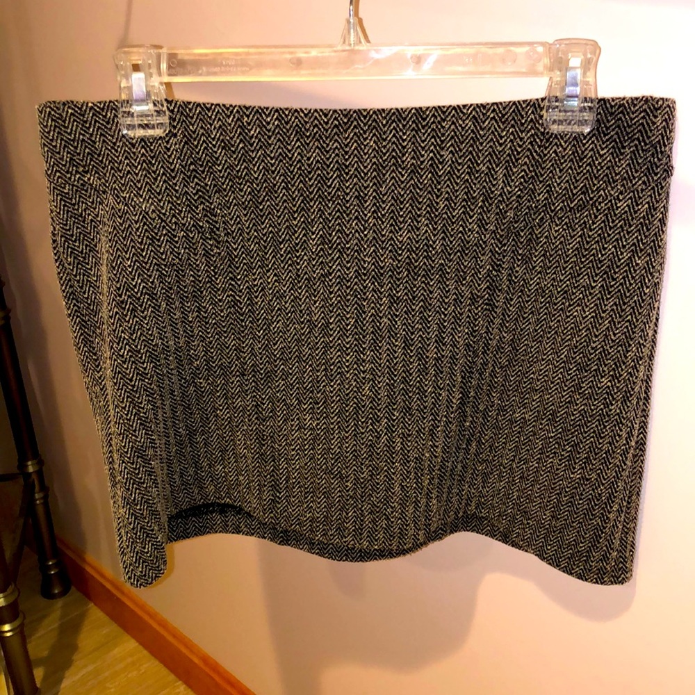 Express Black and White Mini Skirt